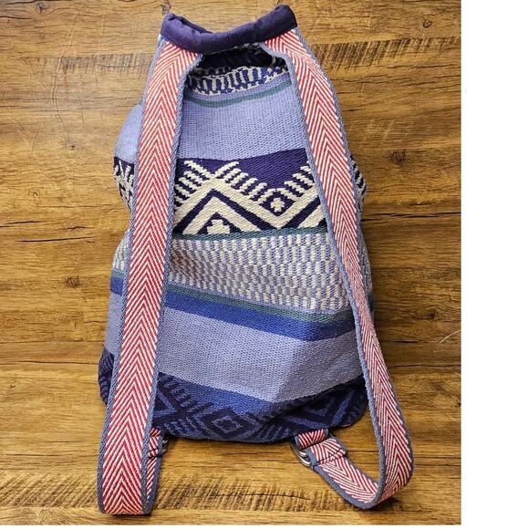 American Eagle Southwestern Tapestry Navajo backpack Cinch bag Unisex Y2K main image 4
